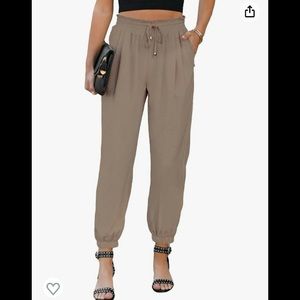 EUC High Waisted Drawstring Trouser Joggers with Pockets